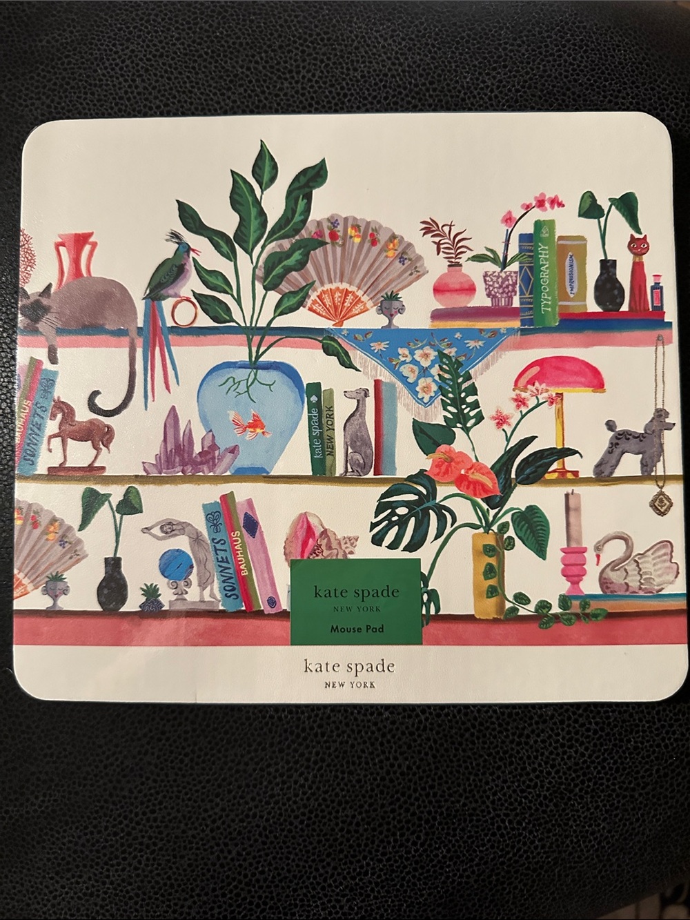 kate spade Multicolor Illustrated Shelf Mouse Pad — Cream Base